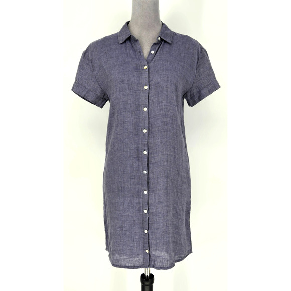 Tahari Dresses & Skirts - Tahari Dress Womens XS Blue All Linen Shirtdress Beach Resort Cruise New
